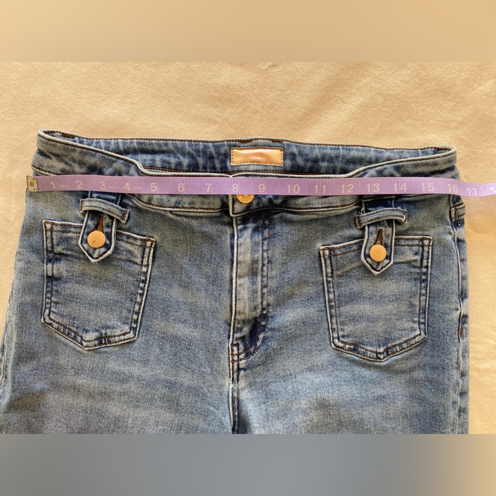 Kut from the Kloth Charlotte High Rise Wide Leg Blue Straight Jeans Women’s 12 - Picture 11 of 14